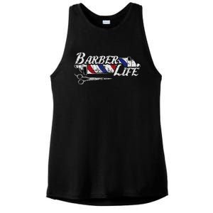 Barbers Pole Hair Hairstylist Christmas Gift Ladies PosiCharge Tri-Blend Wicking Tank