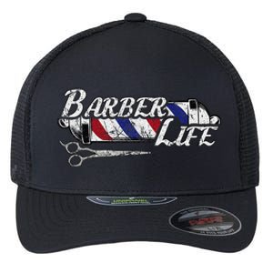 Barbers Pole Hair Hairstylist Christmas Gift Flexfit Unipanel Trucker Cap