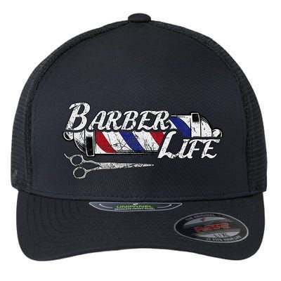 Barbers Pole Hair Hairstylist Christmas Gift Flexfit Unipanel Trucker Cap