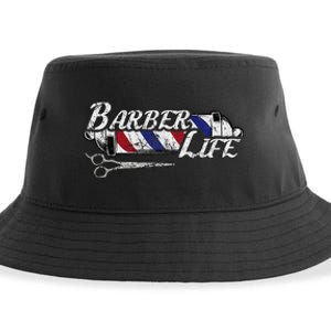 Barbers Pole Hair Hairstylist Christmas Gift Sustainable Bucket Hat