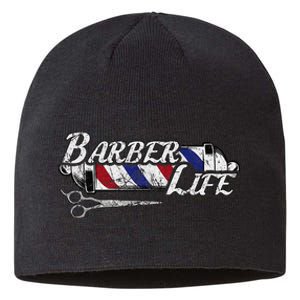 Barbers Pole Hair Hairstylist Christmas Gift Sustainable Beanie