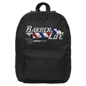 Barbers Pole Hair Hairstylist Christmas Gift 16 in Basic Backpack