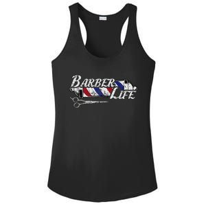 Barbers Pole Hair Hairstylist Christmas Gift Ladies PosiCharge Competitor Racerback Tank