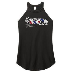 Barbers Pole Hair Hairstylist Christmas Gift Women's Perfect Tri Rocker Tank