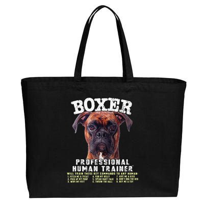 Boxer Professional Human Trainer Cute Dog Cotton Canvas Jumbo Tote