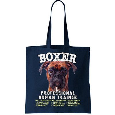 Boxer Professional Human Trainer Cute Dog Tote Bag