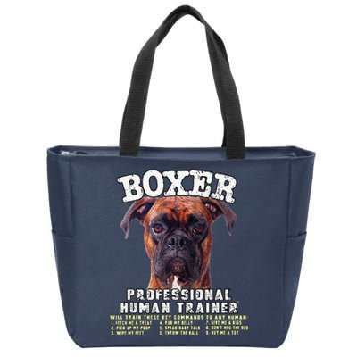 Boxer Professional Human Trainer Cute Dog Zip Tote Bag