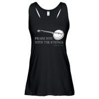 Banjo Praise Him With The Strings Bluegrass Guitar Ladies Essential Flowy Tank