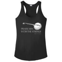 Banjo Praise Him With The Strings Bluegrass Guitar Ladies PosiCharge Competitor Racerback Tank