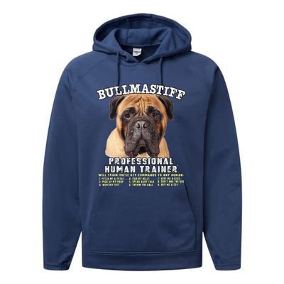 Bullmastiff Professional Human Trainer Cute Dog Performance Fleece Hoodie