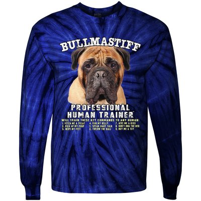 Bullmastiff Professional Human Trainer Cute Dog Tie-Dye Long Sleeve Shirt