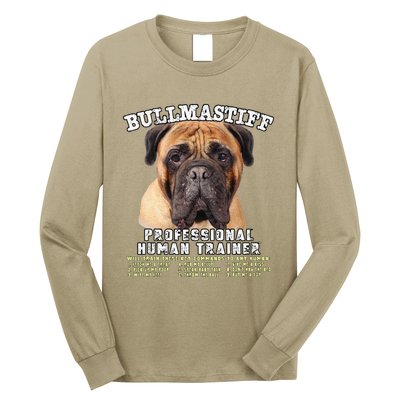 Bullmastiff Professional Human Trainer Cute Dog Long Sleeve Shirt