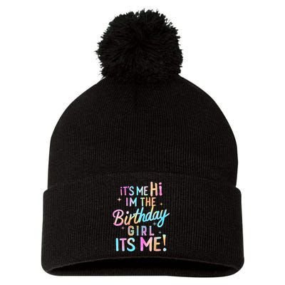 Birthday Party Hi Its Me Im The Birthday Girl Pom Pom 12in Knit Beanie