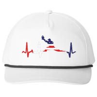 Baseball Player Heartbeat Baseball First Baseman Flag Snapback Five-Panel Rope Hat