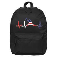 Baseball Player Heartbeat Baseball First Baseman Flag 16 in Basic Backpack