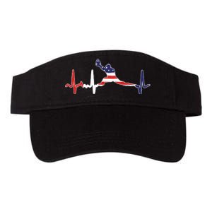 Baseball Player Heartbeat Baseball First Baseman Flag Valucap Bio-Washed Visor