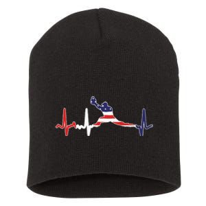 Baseball Player Heartbeat Baseball First Baseman Flag Short Acrylic Beanie