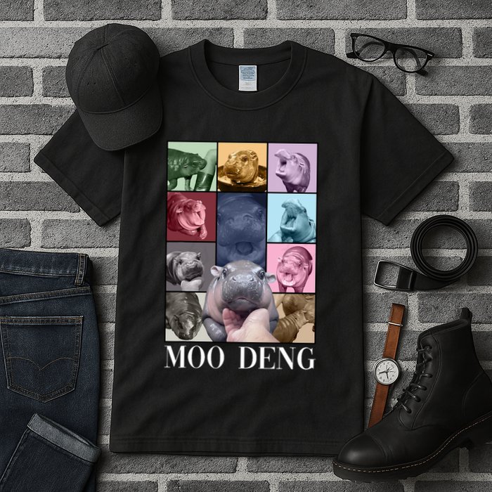 Baby Pygmy Hippo Moo Deng Era Tall T-Shirt