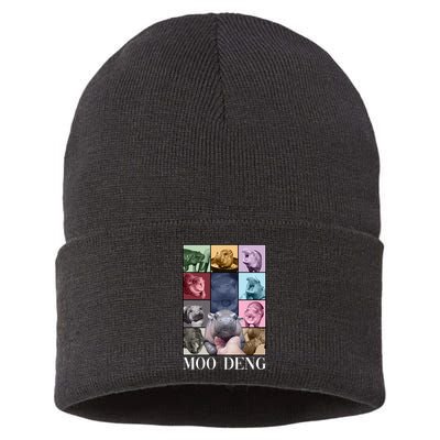 Baby Pygmy Hippo Moo Deng Era Sustainable Knit Beanie