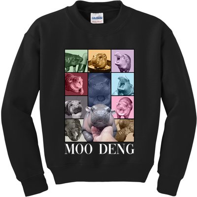 Baby Pygmy Hippo Moo Deng Era Kids Sweatshirt