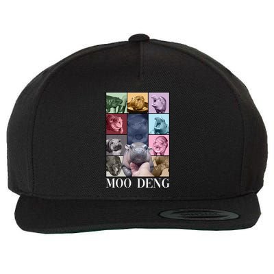 Baby Pygmy Hippo Moo Deng Era Wool Snapback Cap