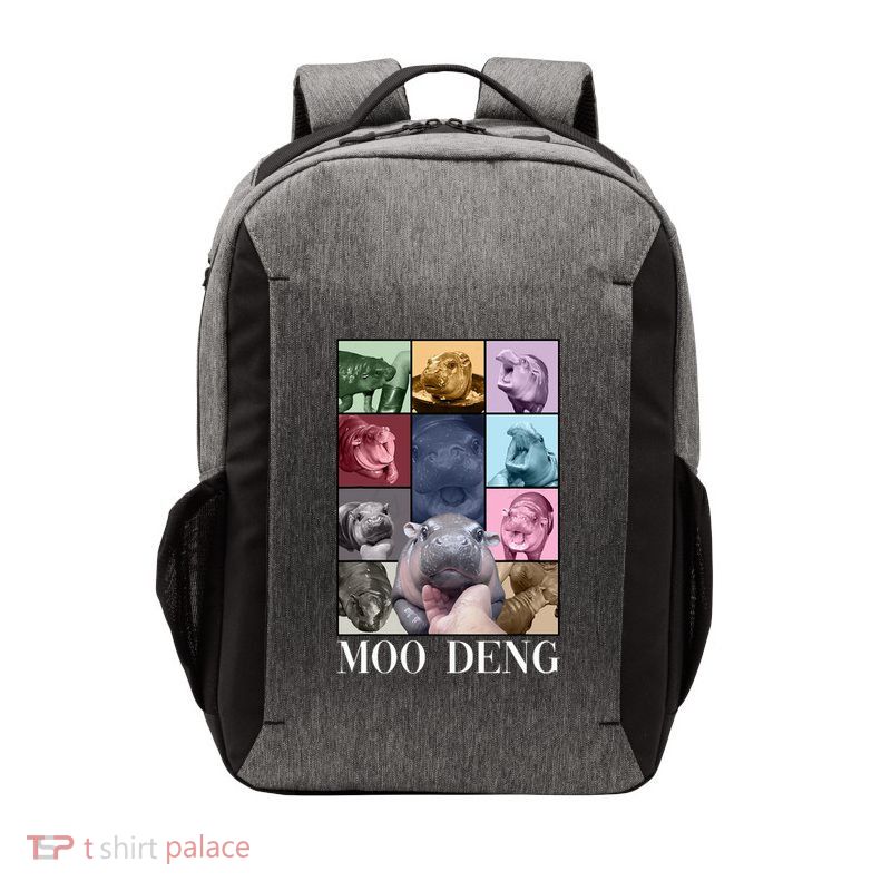 Baby Pygmy Hippo Moo Deng Era Vector Backpack
