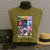 Baby Pygmy Hippo Moo Deng Era Garment-Dyed Women's Muscle Tee