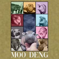 Baby Pygmy Hippo Moo Deng Era Garment-Dyed Women's Muscle Tee