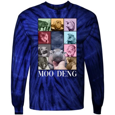 Baby Pygmy Hippo Moo Deng Era Tie-Dye Long Sleeve Shirt