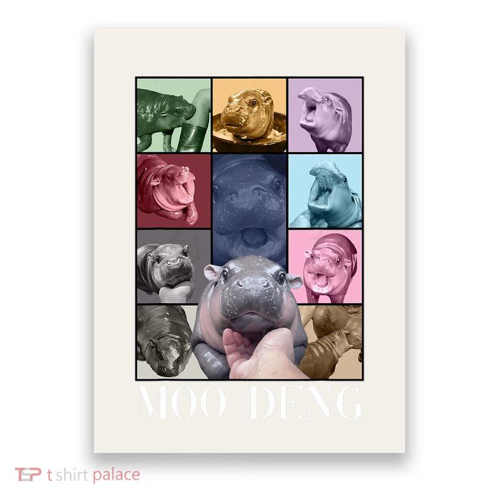 Baby Pygmy Hippo Moo Deng Era Poster