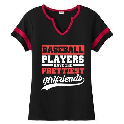 Baseball players have the prettiest girlfriends baseball Ladies Halftime Notch Neck Tee