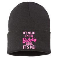 Birthday Party Hi Its Me IM The Birthday Girl Family Party Sustainable Knit Beanie