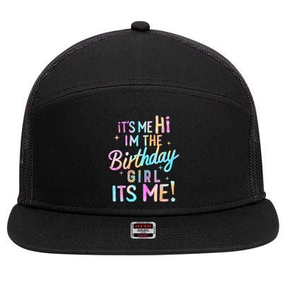 Birthday Party Hi Its Me Im The Birthday 7 Panel Mesh Trucker Snapback Hat