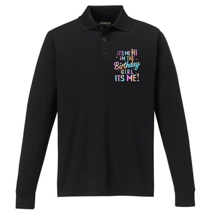 Birthday Party Hi Its Me Im The Birthday Performance Long Sleeve Polo