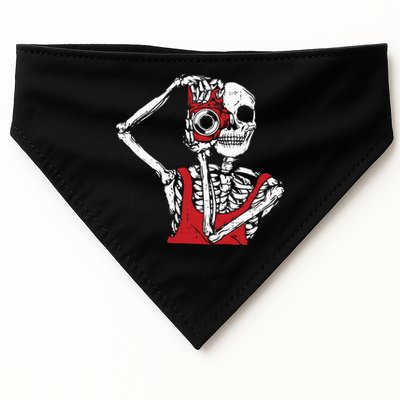 Bone Photographer Halloween Costume Skeleton Lover USA-Made Doggie Bandana