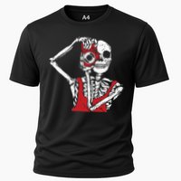 Bone Photographer Halloween Costume Skeleton Lover Cooling Performance Crew T-Shirt