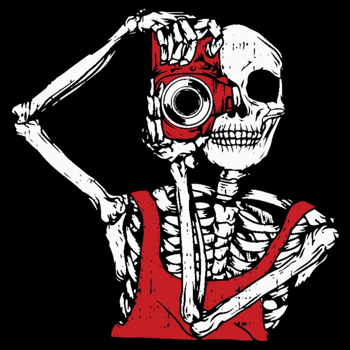 Bone Photographer Halloween Costume Skeleton Lover Cooling Performance Crew T-Shirt
