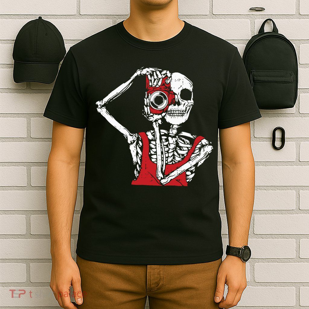 Bone Photographer Halloween Costume Skeleton Lover T-Shirt