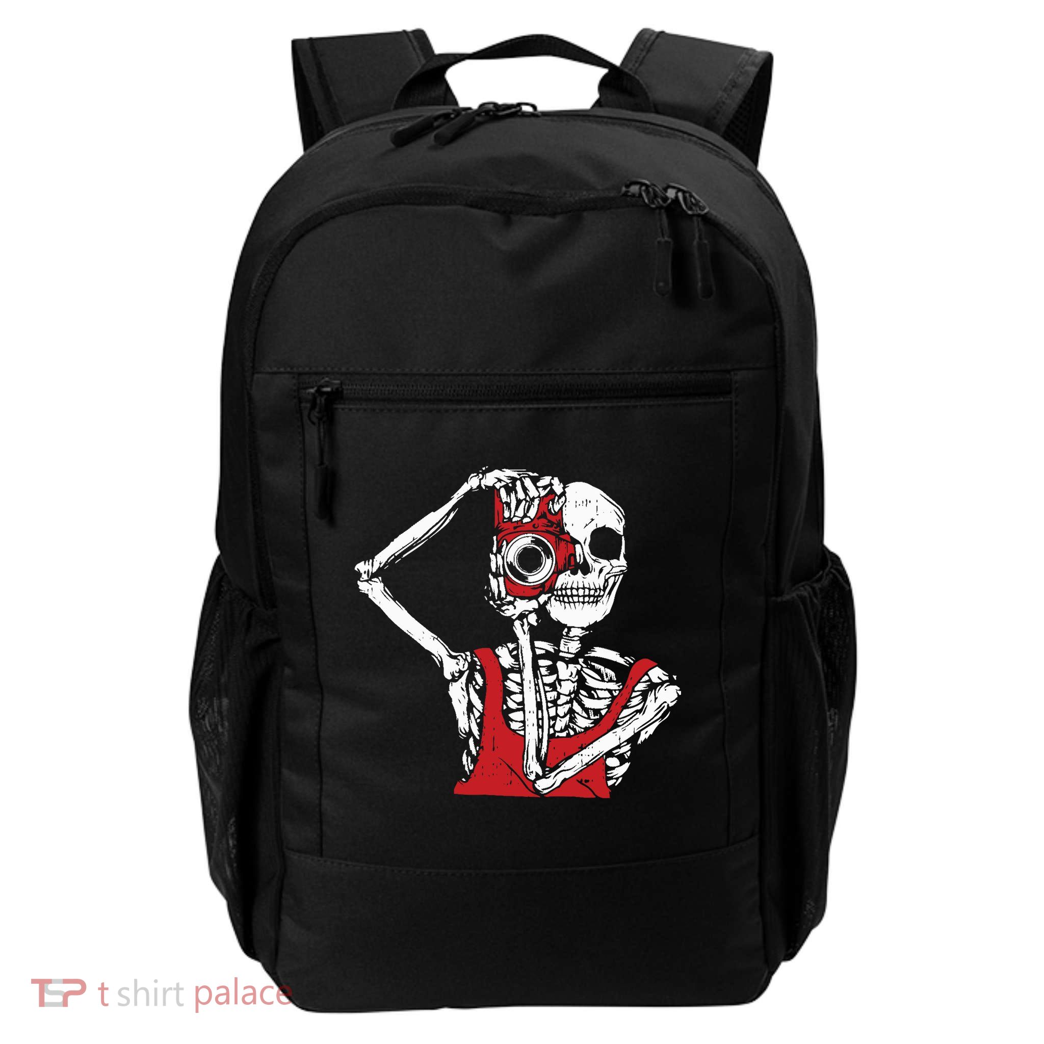 Bone Photographer Halloween Costume Skeleton Lover Backpack