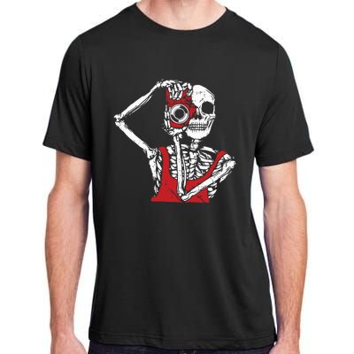 Bone Photographer Halloween Costume Skeleton Lover Adult ChromaSoft Performance T-Shirt