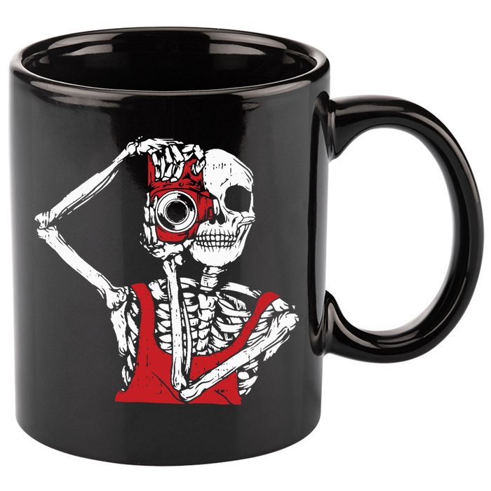 Bone Photographer Halloween Costume Skeleton Lover 11oz C Handle Ceramic Mug