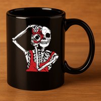 Bone Photographer Halloween Costume Skeleton Lover 11oz C Handle Ceramic Mug