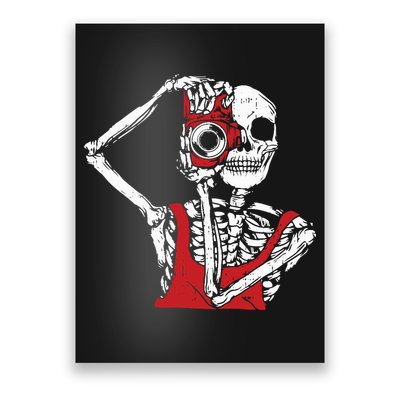 Bone Photographer Halloween Costume Skeleton Lover Poster