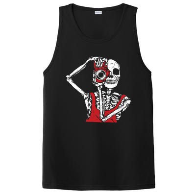 Bone Photographer Halloween Costume Skeleton Lover PosiCharge Competitor Tank