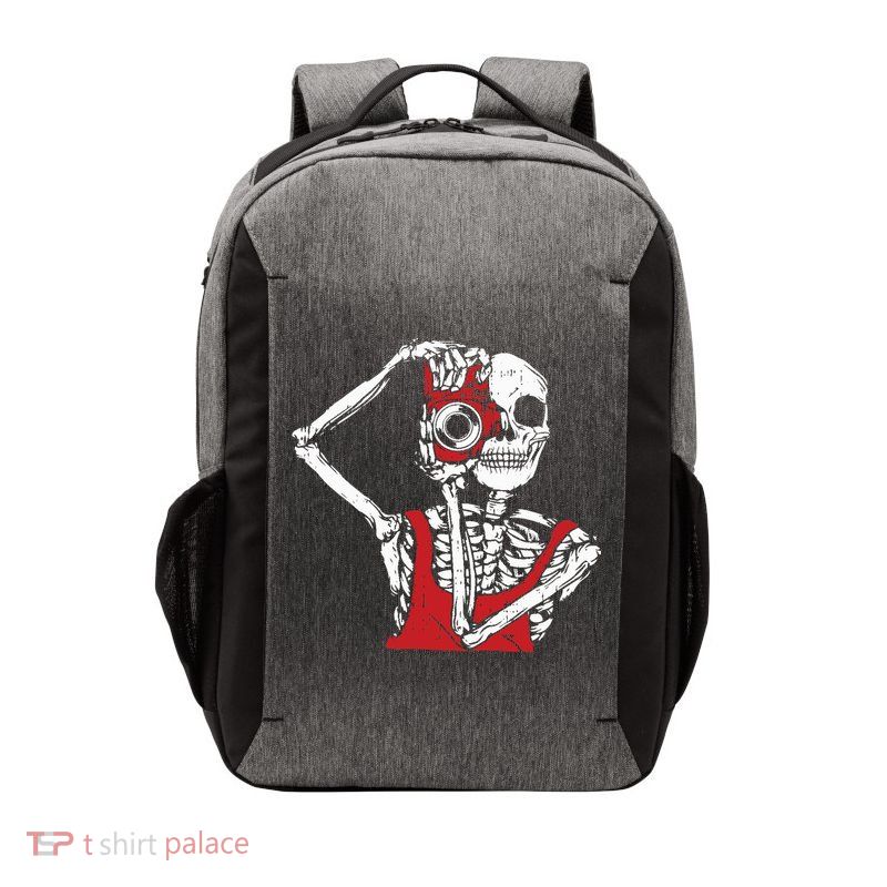 Bone Photographer Halloween Costume Skeleton Lover Vector Backpack