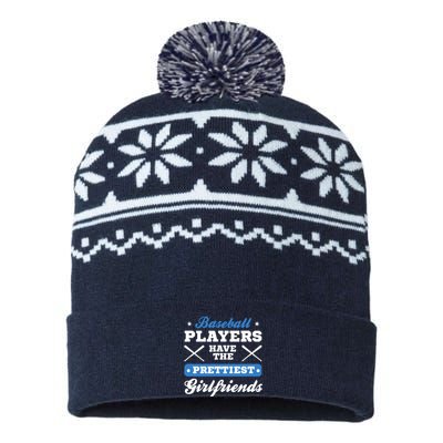 Baseball players have the prettiest girlfriends baseball USA-Made Snowflake Beanie