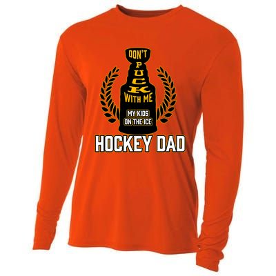 Best Pucking Hockey Dad And Cool Hockey Dad Gift Cooling Performance Long Sleeve Crew