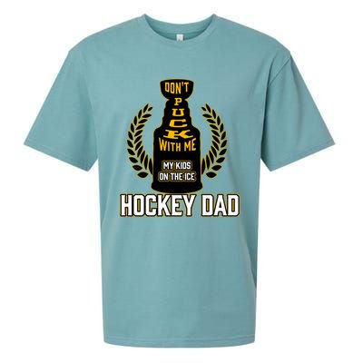 Best Pucking Hockey Dad And Cool Hockey Dad Gift Sueded Cloud Jersey T-Shirt