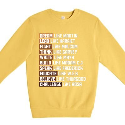 Black Power History Month African American Pride Gift Premium Crewneck Sweatshirt