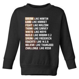 Black Power History Month African American Pride Gift Toddler Sweatshirt